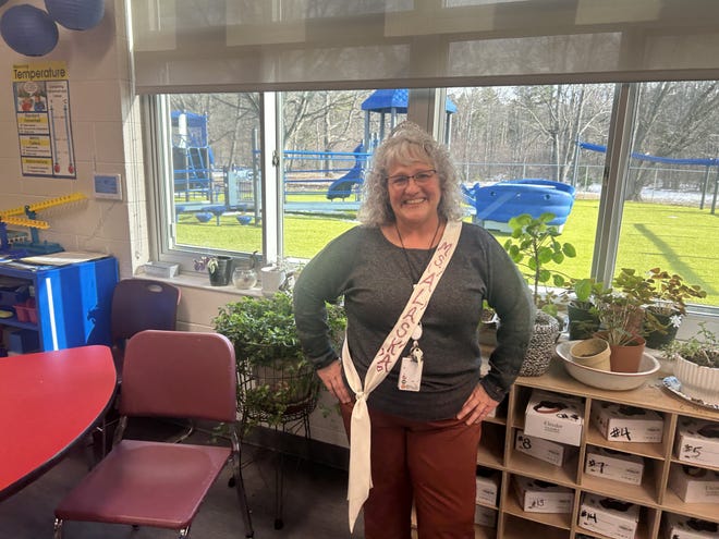 Teacher Gwendolyn Malaska stands in her classroom.